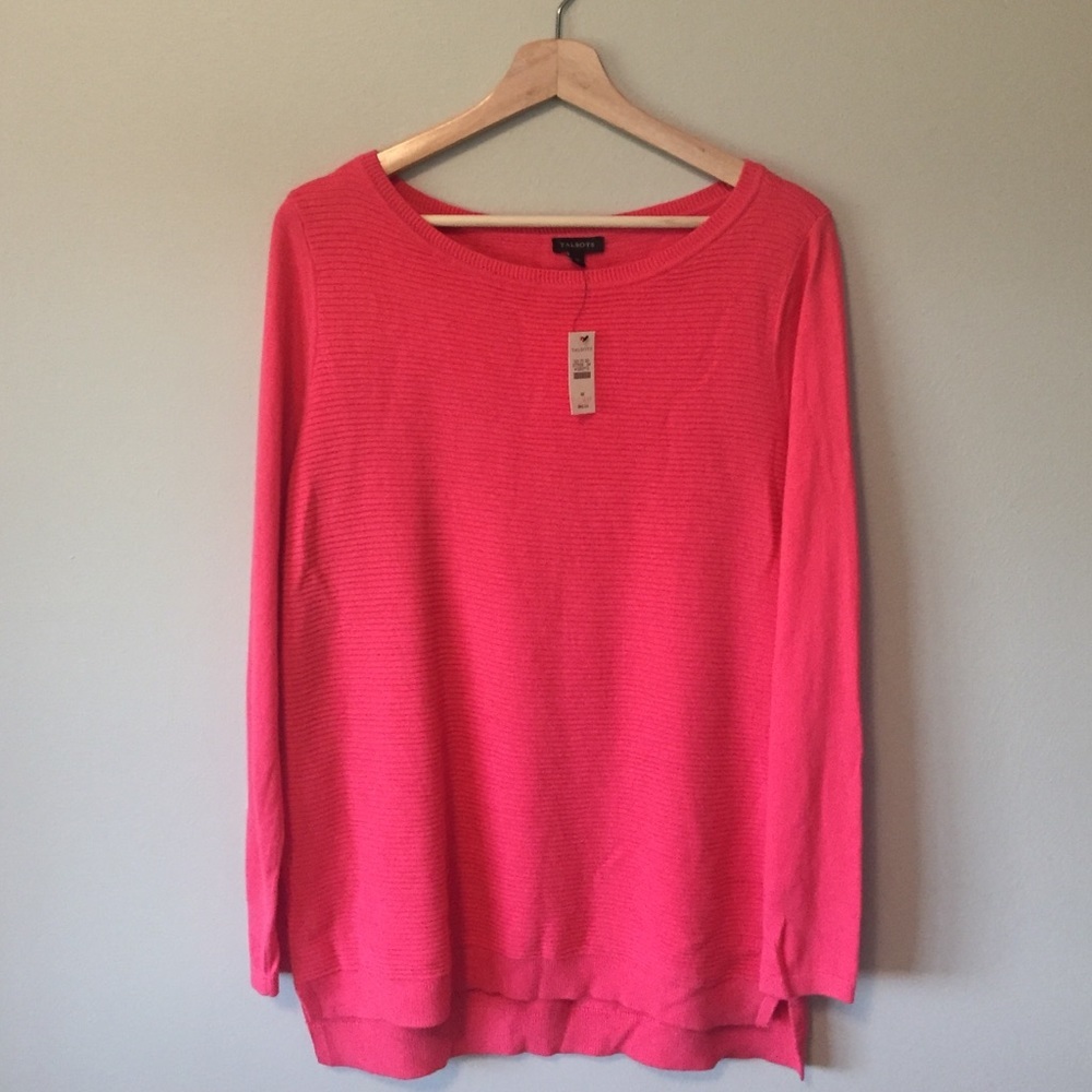 NWT Talbots Pink Ribbed Lightweight Sweater